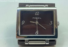 Fossil ES-1540 Wooden Stainless Steel Panel Ladies Watch 70.3g