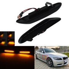 2x Seitenblinker LED Blinker Schwarz für BMW 3er E46 E90 E91 E92 E93 5er E60 E61