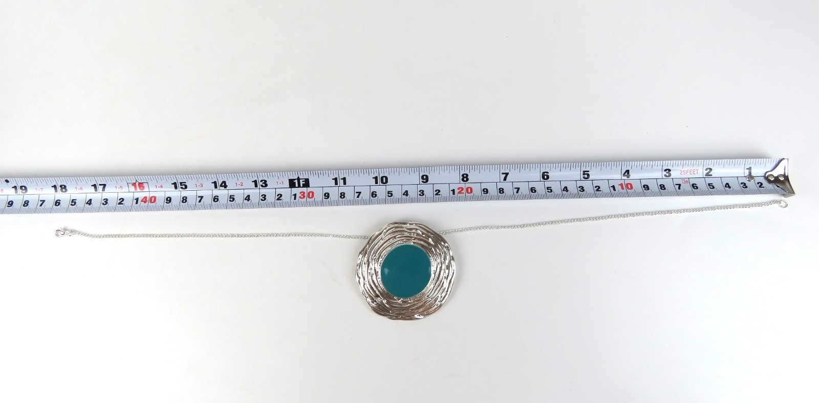 Silver-Tone Statement Necklace  Abstract, Wavy Ro… - image 10