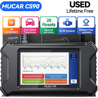 USED MUCAR CS90 Full OBD2 Scanner Engine System Diagnostic Tool  Lifetime Free