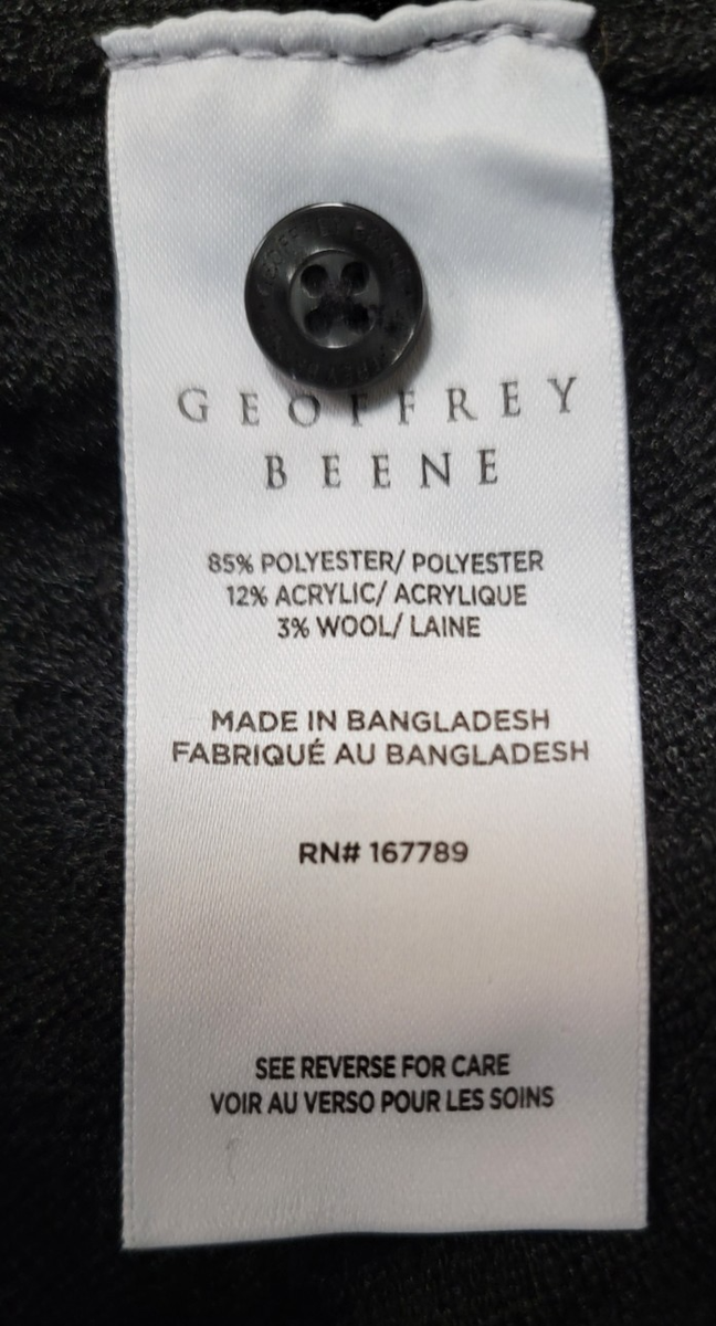 Geoffrey Beene Men's Black Long Sleeve Polo Sweater Knit Shirt NWT