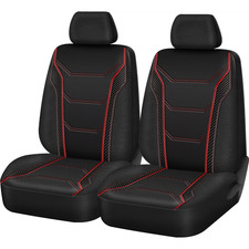 Auto Drive 2piece Car Seat Cover Carbon Fiber Black With Piping - Universal Fit Auto Drive 2piece Car Seat Cover Carbon Fiber Black With Piping - Universal Fit