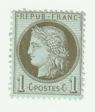 ♣ Timbre France Classique Ceres N° 50 Neuf * 1c Olive Tres Beau