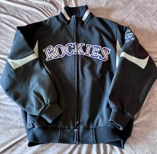 Majestic MLB Therma Base Jacket Colorado Rockies Black Size L