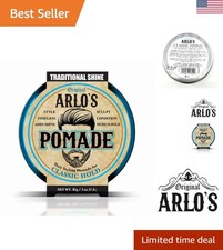 Medium Hold Pomade for Timeless Style - 3oz All Hair Types, Classic Scent