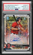 2018 Bowman Draft Sparkles Refractor 47/71 Triston Casas PSA 10 GEM MT Auto 04cw