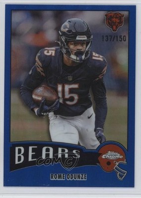 2025 Topps Chrome 1975 Topps Blue Refractor 137/150 Rome Odunze #1975-6 0c3