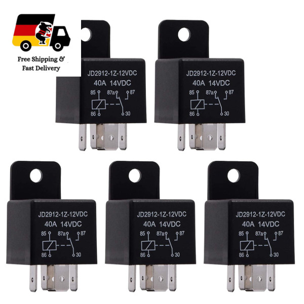 5 StüCk 12V 40A Auto Relais 5 Pin Kfz Wechsler-image