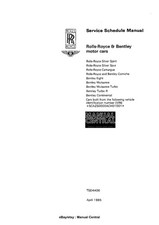 BENTLEY CORNICHE EIGHT MULSANNE TURBO CONTINENTAL SERVICE SCH 80-86 TSD4406