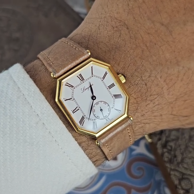 Rare Longines Octagon Small Second L8464 846 3209 White Roman