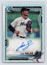 2021 Bowman Chrome #BCMA-JS Jose Salas Prospect Autographs Mojo Refractor