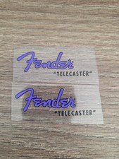 2pc Fender Telecaster Solid Color Outlined Raised UV DTF instant Headstock Decal