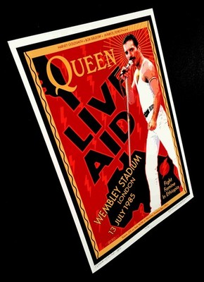 QUEEN Poster Live Aid 1985 Wembley Hand-Signed New Tribute David