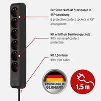 Steckdosenleiste 6-Fach Brennenstuhl Eco-Line 150Cm Kabel BerüHrungsschutz