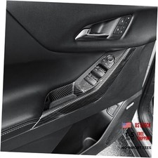 Car Window Switch Panel Cover Side Door Lock Lift Control Carbon Fiber Pattern