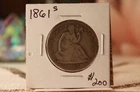 1861-S Seated Liberty Half Dollar San Francisco Circulated 50C US Coin