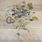 Estate Jewelry Lot Vtg Costume Rhinestone Brooch Necklace Earring Junk Drawer