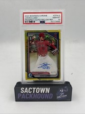 2024 Bowman Chrome - Prospect Autographs Joswa Lugo #CPA-JL Yellow Refractor /75