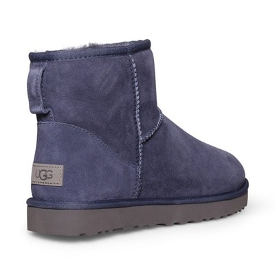 UGG CLASSIC MINI II EVE BLUE SUEDE SHEEPSKIN WINTER WOMEN'S BOOTS
