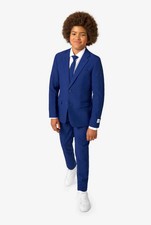 Boy's Teen Youth Opposuits 3 Piece Set Jacket/Pants/Tie Navy Royale Size 14Y
