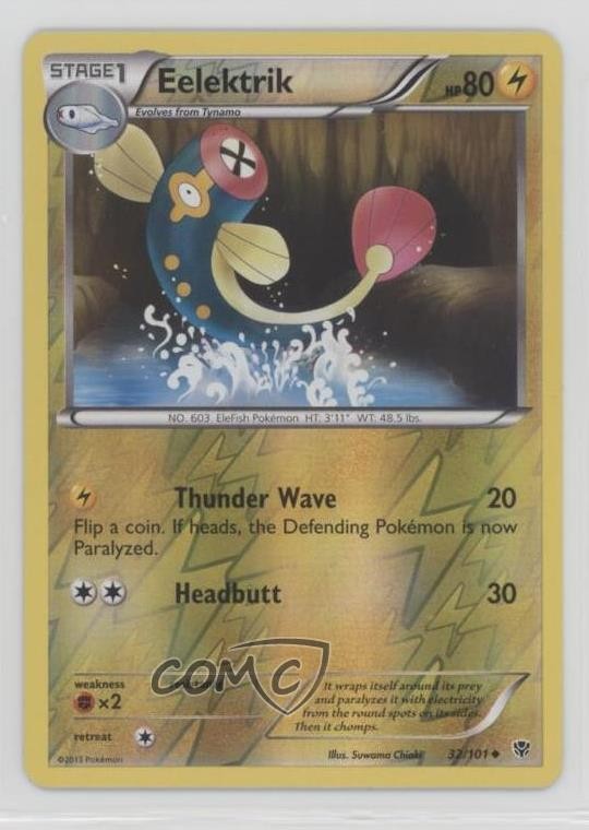 Eelektrik Reverse Foil Pokémon Black & White Plasma Blast #32