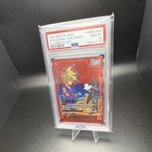 Bandai 2025 DBS FW SB02 Son Gohan: Childhood SB02-006 Alt Art PSA 10