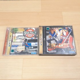 Sega Saturn Console Japan White bundle with 2 controllers & 8games tested NTSC-J