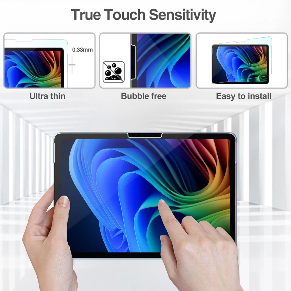 (Paquete de 2) Protector de pantalla templado Surface Pro/Surface Go/Laptop Go/Estudio Foto 3 de 4