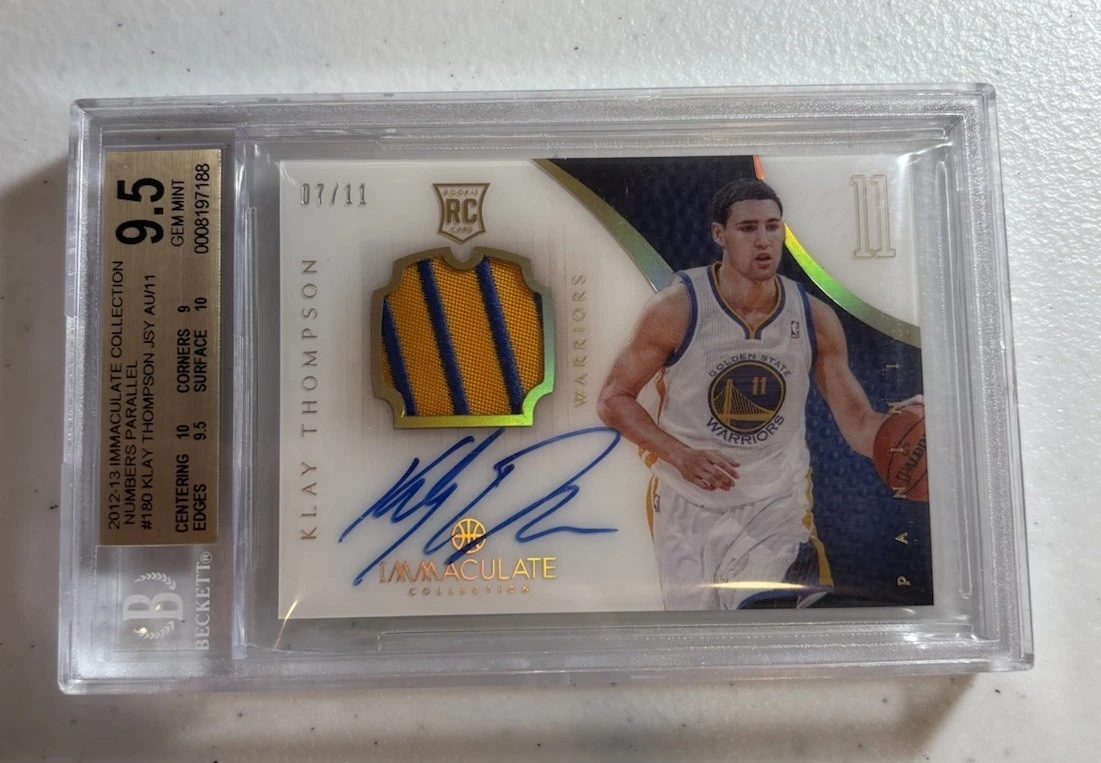 Klay Thompson Basketball Grade 10 Rookie Sports Trading Cards