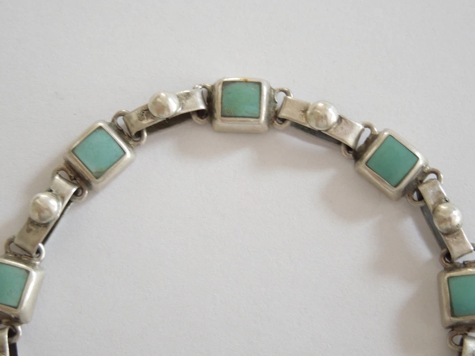 Armband Silber geprüft Steine türkisfarben 15,2 g/ca.18 cm - Bild 3 von 4