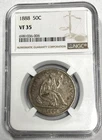 1888 Seated Liberty Half Dollar NGC VF35 Low Mintage 12,001