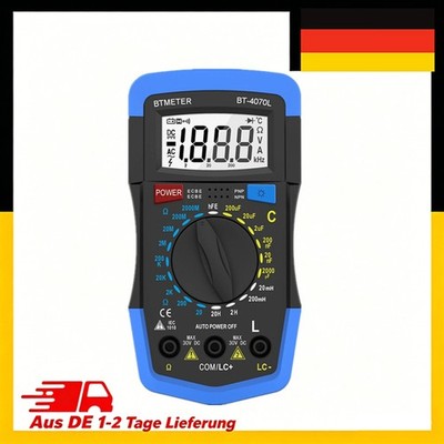 Digital Multimeter 2000 Counts 20H 2000µF HFE Widerstand Induktivität Kapazität