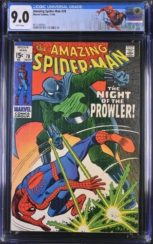 Marvel Comics Amazing Spider-Man #78 CGC 9.0 (1969) 1st Prowler! Custom Label!