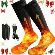 Rechargeable Electric 9000mAh Heated Socks Foot Winter Warm Hunting Sock Winter