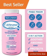 5 Oz Talc-Free Medicated Body Powder with Zinc Oxide - Soothes Protects