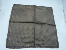    Vtg Ashear 100 Silk Paisley Pocket Square Scarf hand rolled.   