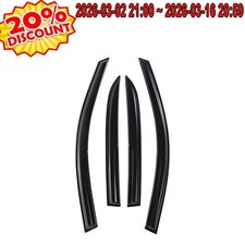Window Visors Fit 2003-2007 Honda Accord 4PCS Black Deflector JDM Mugen Style