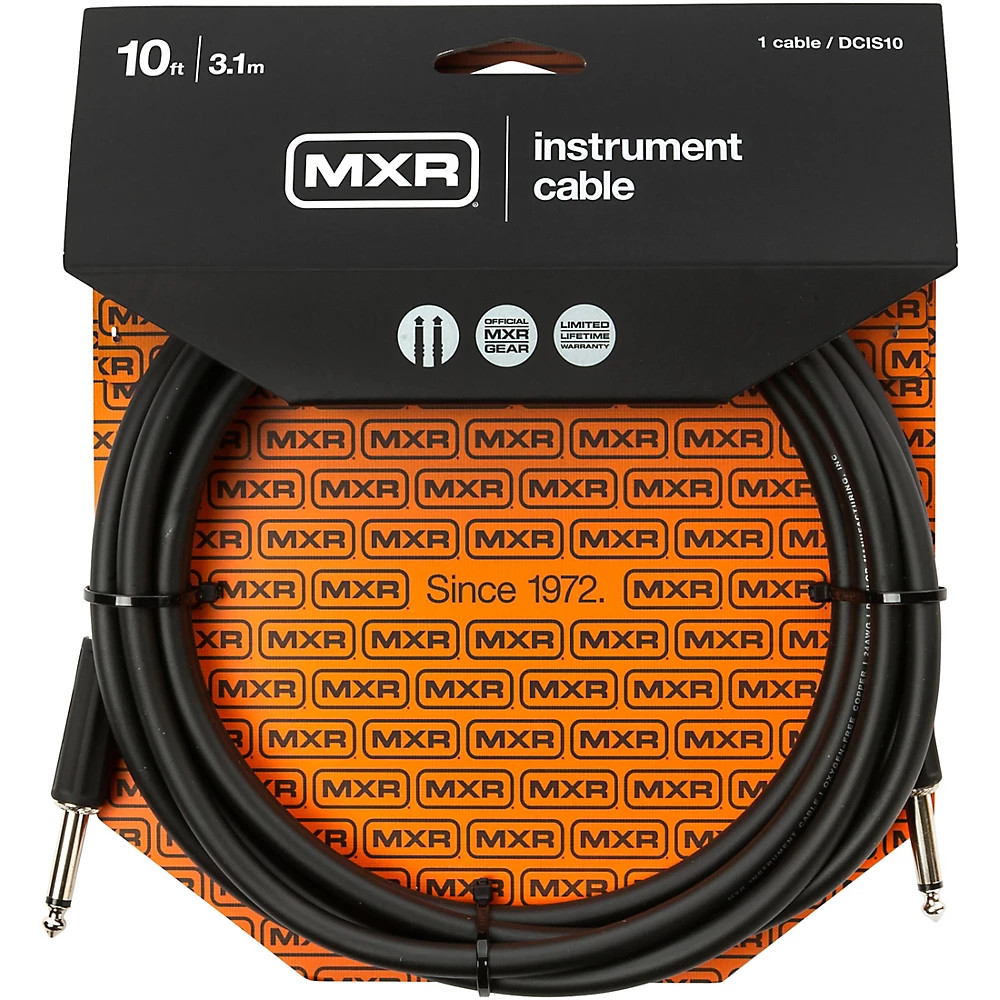 Dunlop MXR Instrument Cable 10 ft Black Straight to Straight 4990₽