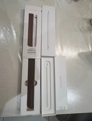 Apple Pencil (2.ª Generación) MU8F2ZM/A Blanco + Funda Magnética Decodificada Marrón - Imagen 1 de 4
