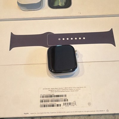 Apple Watch Series 11 (GPS+Cellular) 46mm Aluminum with  Sport Band - M/L - 