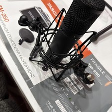 Tascam TM-280 Large-Diaphragm Condenser Microphone With Shock mount. Free Ship