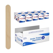 Dynarex Tongue Depressors Wood, Senior 6", 500 Count Pack of 10 , Wood