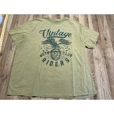 Hybrid Apparel T-Shirt Mens 2XB Green Adult Biker Graphic Eagle Excellent