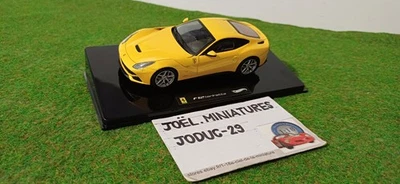 FERRARI F12 BERLINETTA jaune 1/43 HOT WHEELS ELITE X5500 voiture miniature coll. - Photo 1/4
