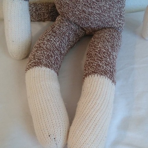 Sock Monkey Plush Toy 20" - Picture 6 of 9