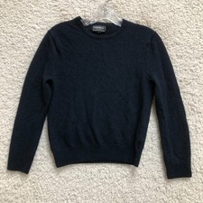 Express Sweater Medium Youth Blue Modern Fit Extra Fine Merino Wool Pullover Boy