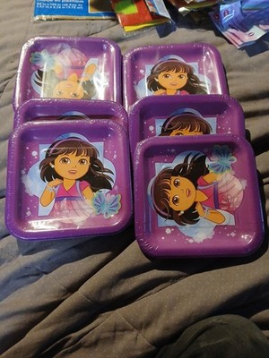 6 Pks New Sealed Dora and Friends Square Paper Plates 7  8ct DesignWare 2014...