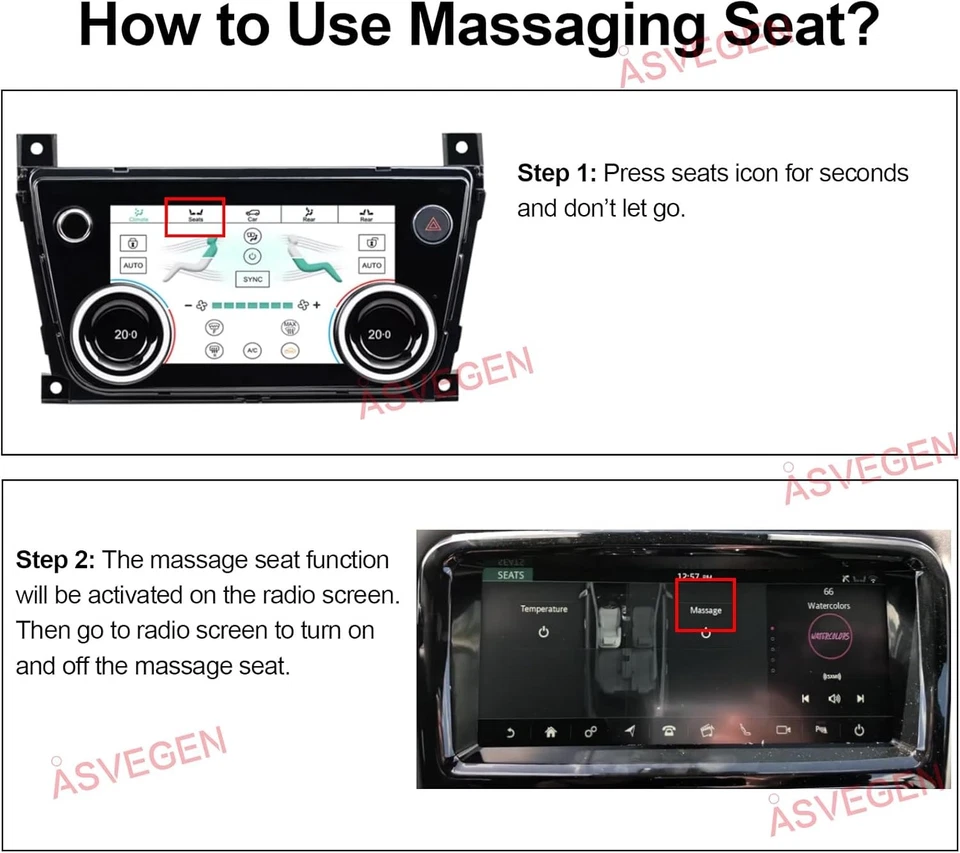 7" LCD Touch Screen Air Climate Control AC Panel for Jaguar XJ XJL XJR 2010-2019 - Image 4 of 4
