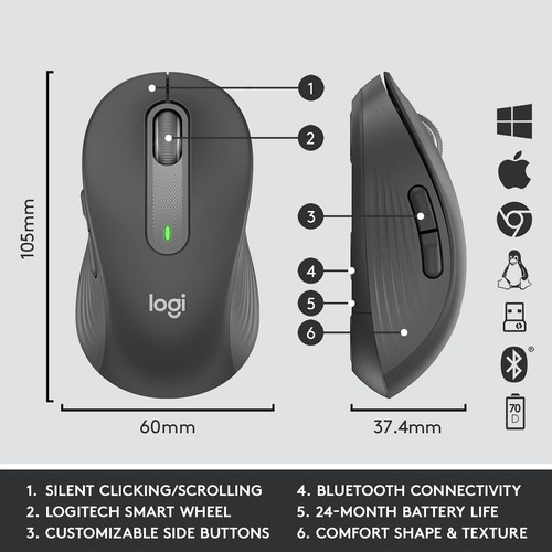 Logitech MK650 FOR BUSINESS GRAPHITE -, W128235290 - Afbeelding 7 van 10