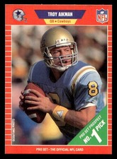 1989 Pro Set #490 Troy Aikman Dallas Cowboys RC MINT NO RESERVE!